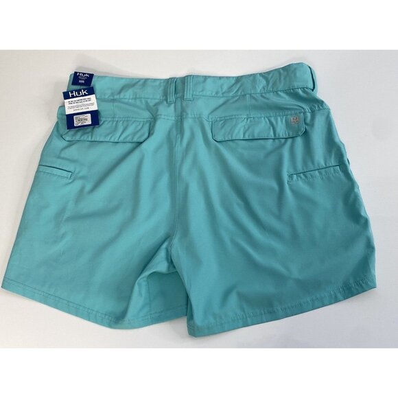 Huk Lowcountry 6" Performance Men’s XXXL Fishing Shorts Seafoam Green NWT Chino - Picture 2 of 16